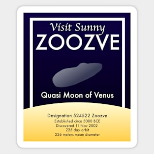 Zoozve solar system travel poster Magnet